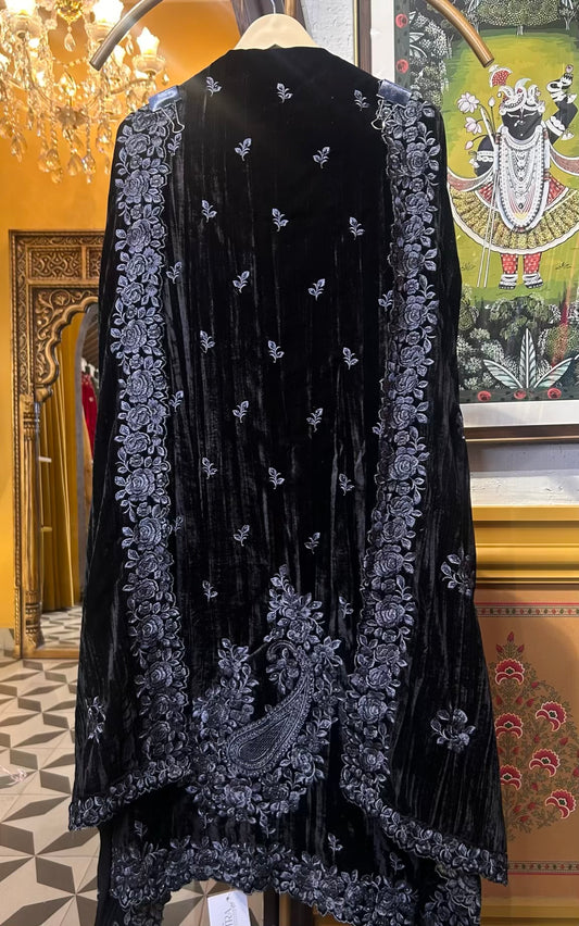 Afsar-E-Velvet Suit (Black)