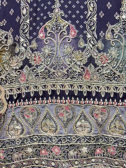 Meira Printed Zari Suit