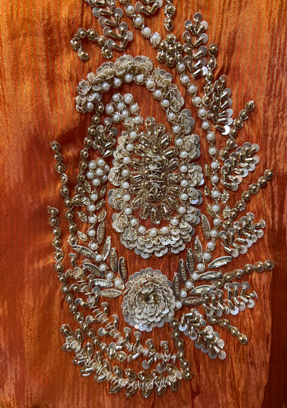 Chamakra Organza Suit (Orange)