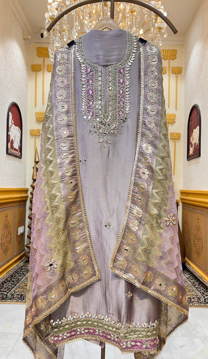 Kesariya Sheesh Suit