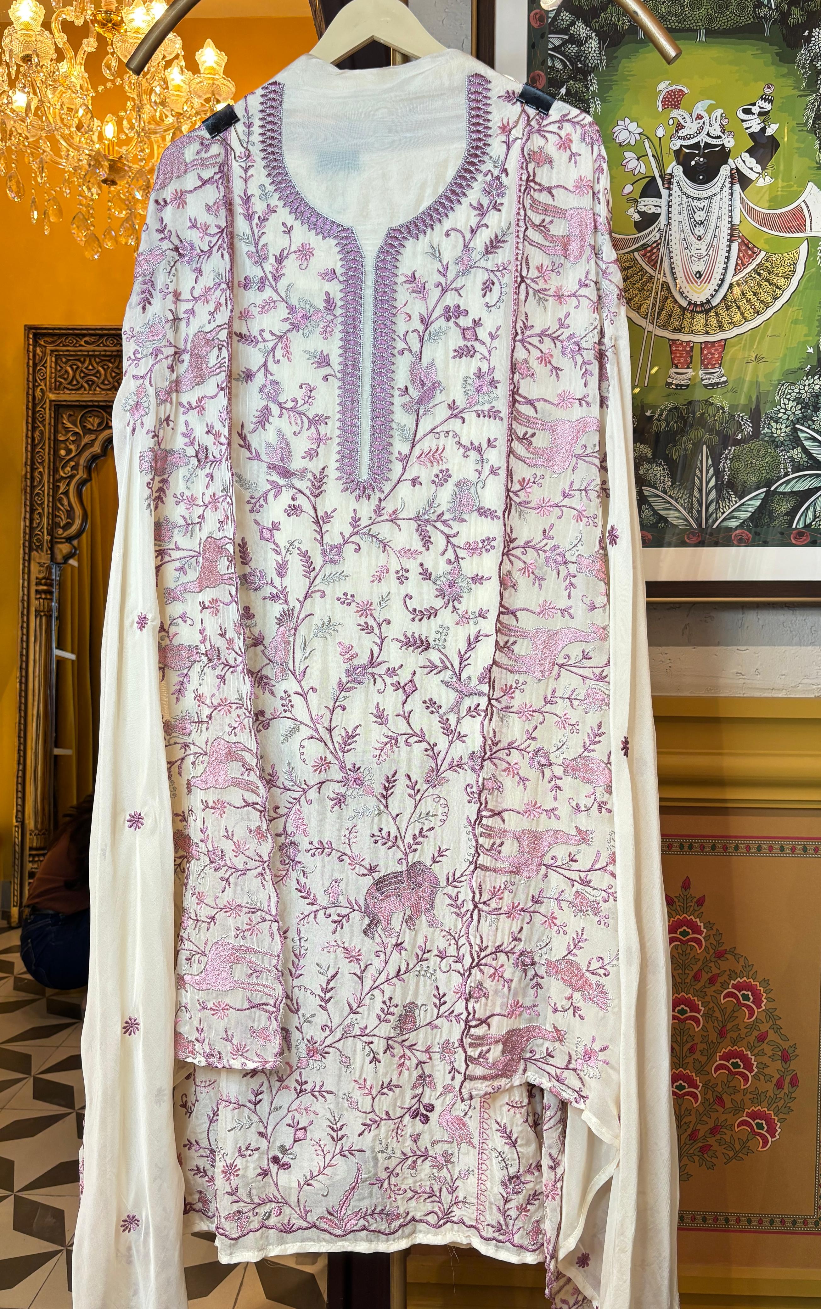 Aarvika Organza Suit (Ivory)