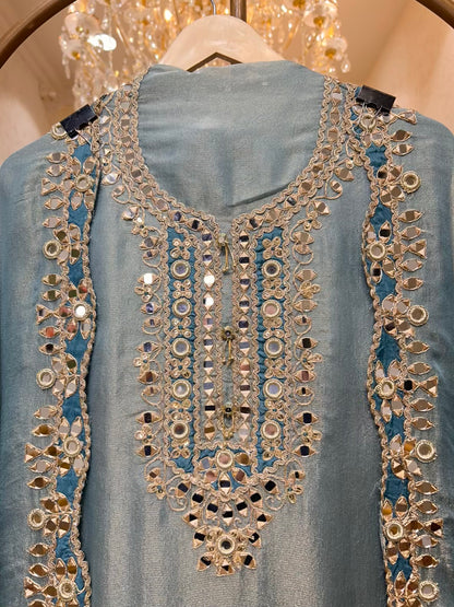 Rimzara Aaina Dori Suit (Blue)