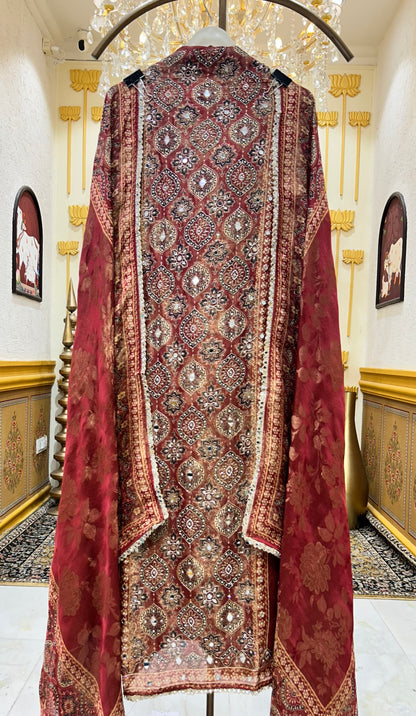 Elmehira Silk Organza Suit