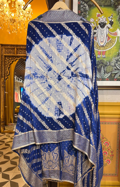 Raavya Banarasi Suit (Blue)