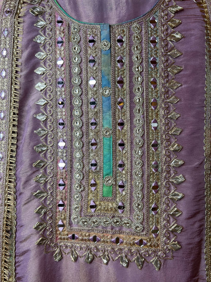 Miraaz Organza Suit (Lavender)