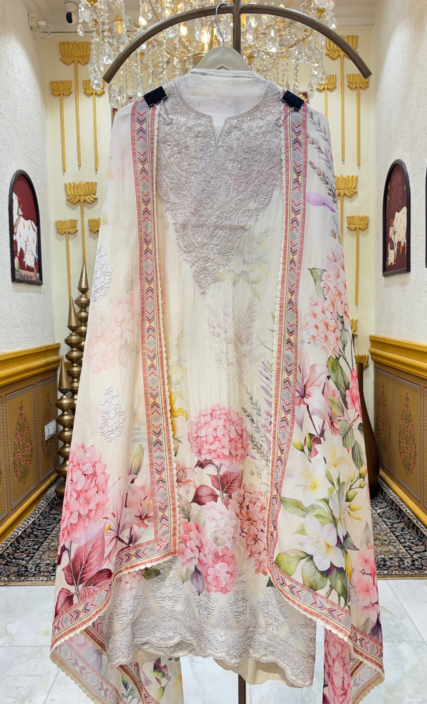 Aabroo Bloom Printed Suit