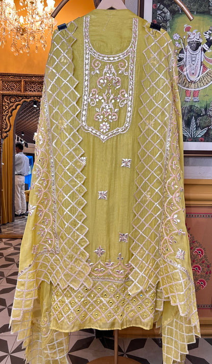 Nayra Mirror & Gotapatti Organza Suit