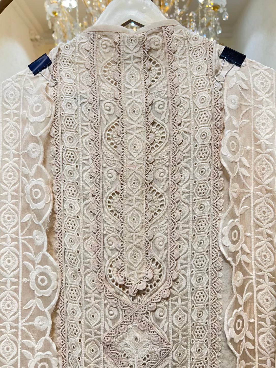 Aabira Lace Noor Suit (Ivory)