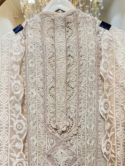 Aabira Lace Noor Suit (Ivory)