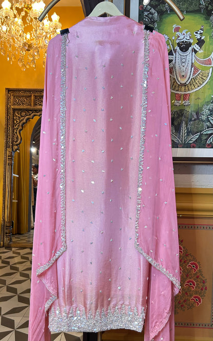 Naureen Organza Suit (Pink)