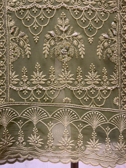 Mehru Georgette Élan Suit (Green)