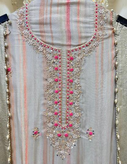 Ayzara Silk Organza Suit