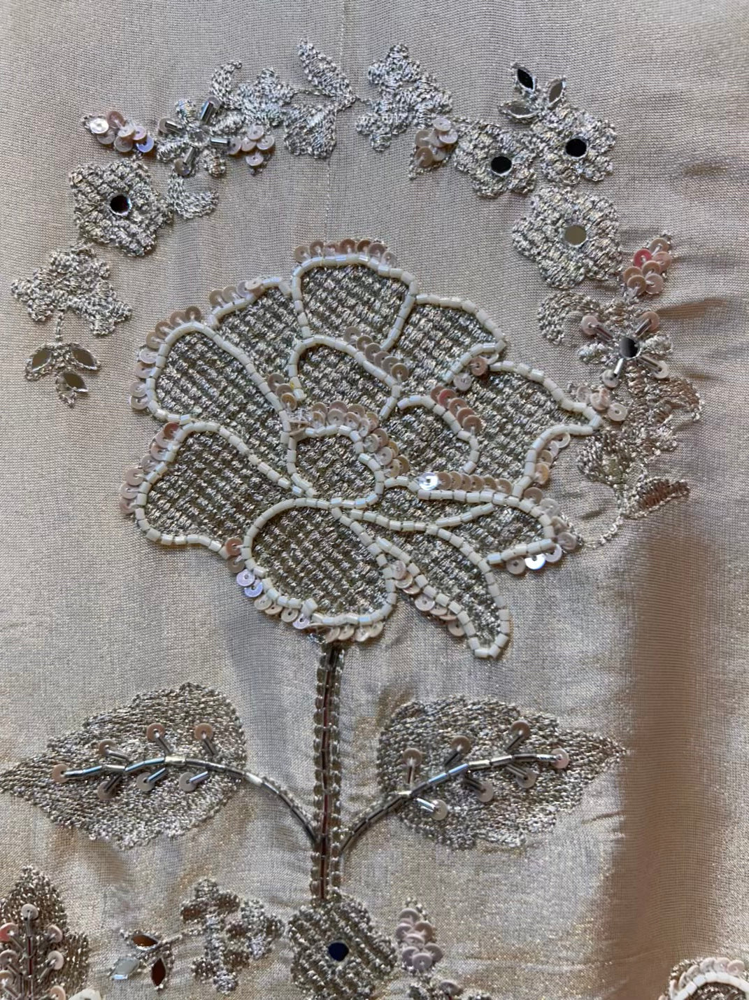 Zyrah Leather Luxe Organza Suit