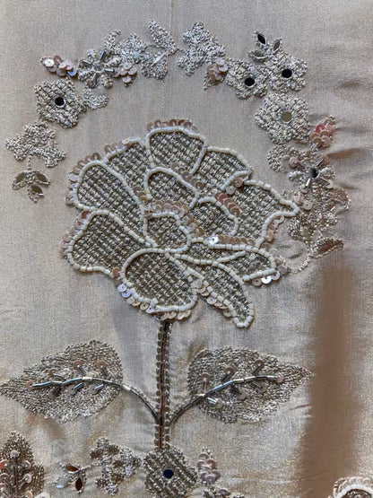 Zyrah Leather Luxe Organza Suit