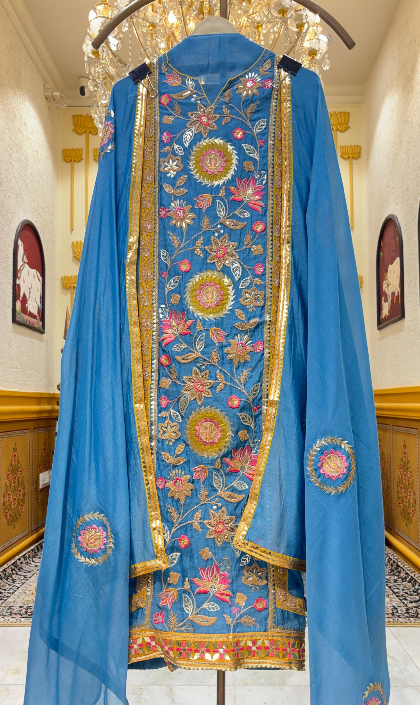 Aaradhya Zari Chanderi Suit