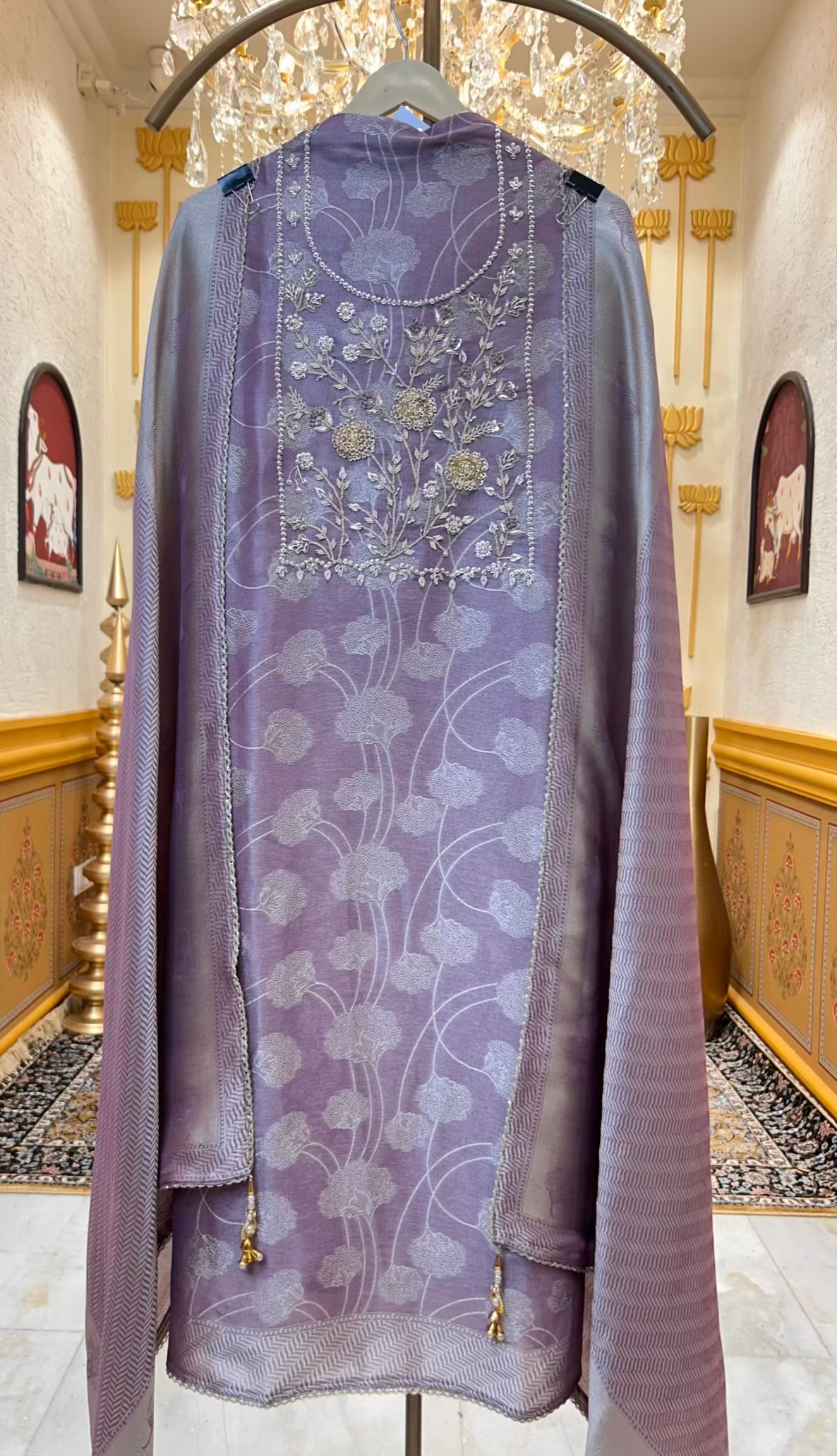 Zareesha Banarasi Noor Suit (Lavender)