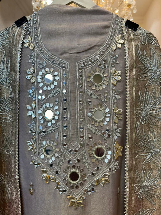 Kridha Sheesha Gota Organza Suit