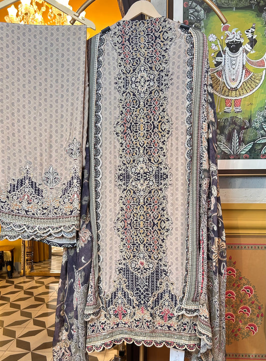 Ilaahi Crepe Suit (Lavender)