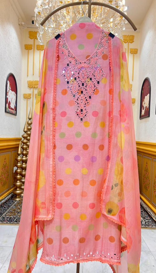 Afsana Mirror Mul Suit