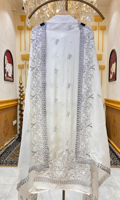 Aevora Pearlthread Organza Suit