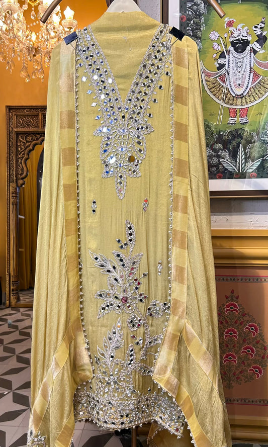 Jamila Organza Suit (Yellow)