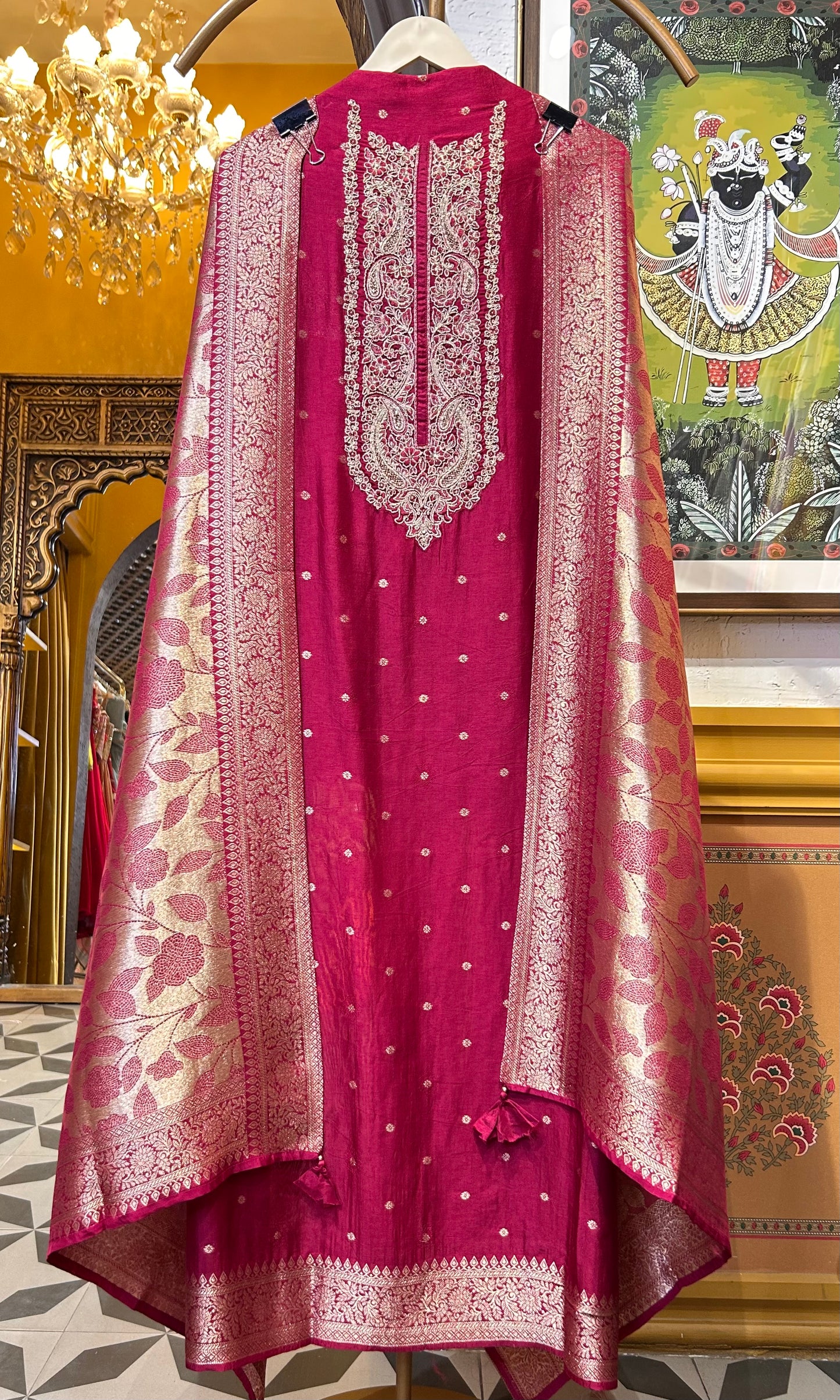 Oravielle Banaras Silk Suit