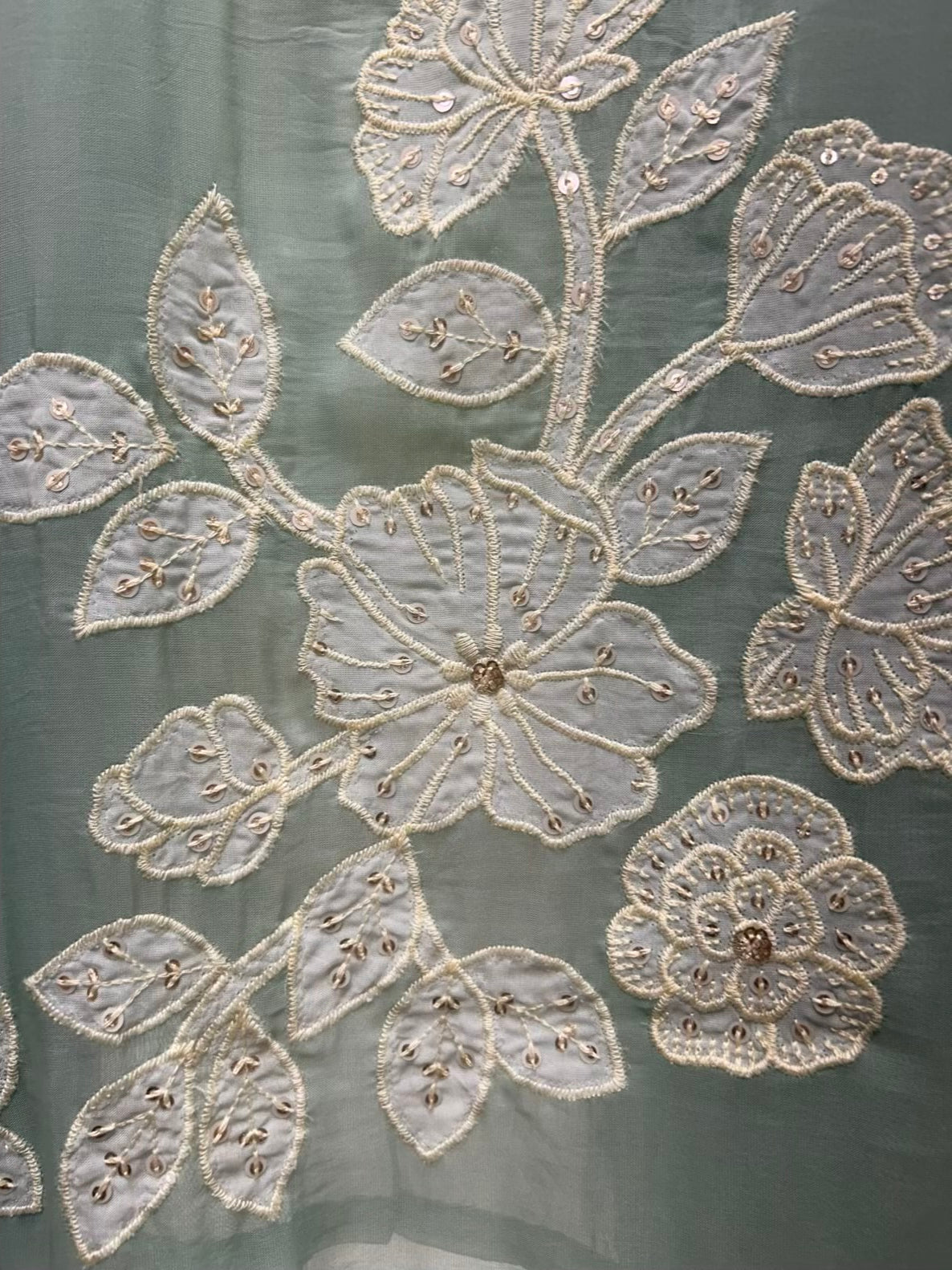 Aarifa Naqsh Organza Suit (Pista Green)