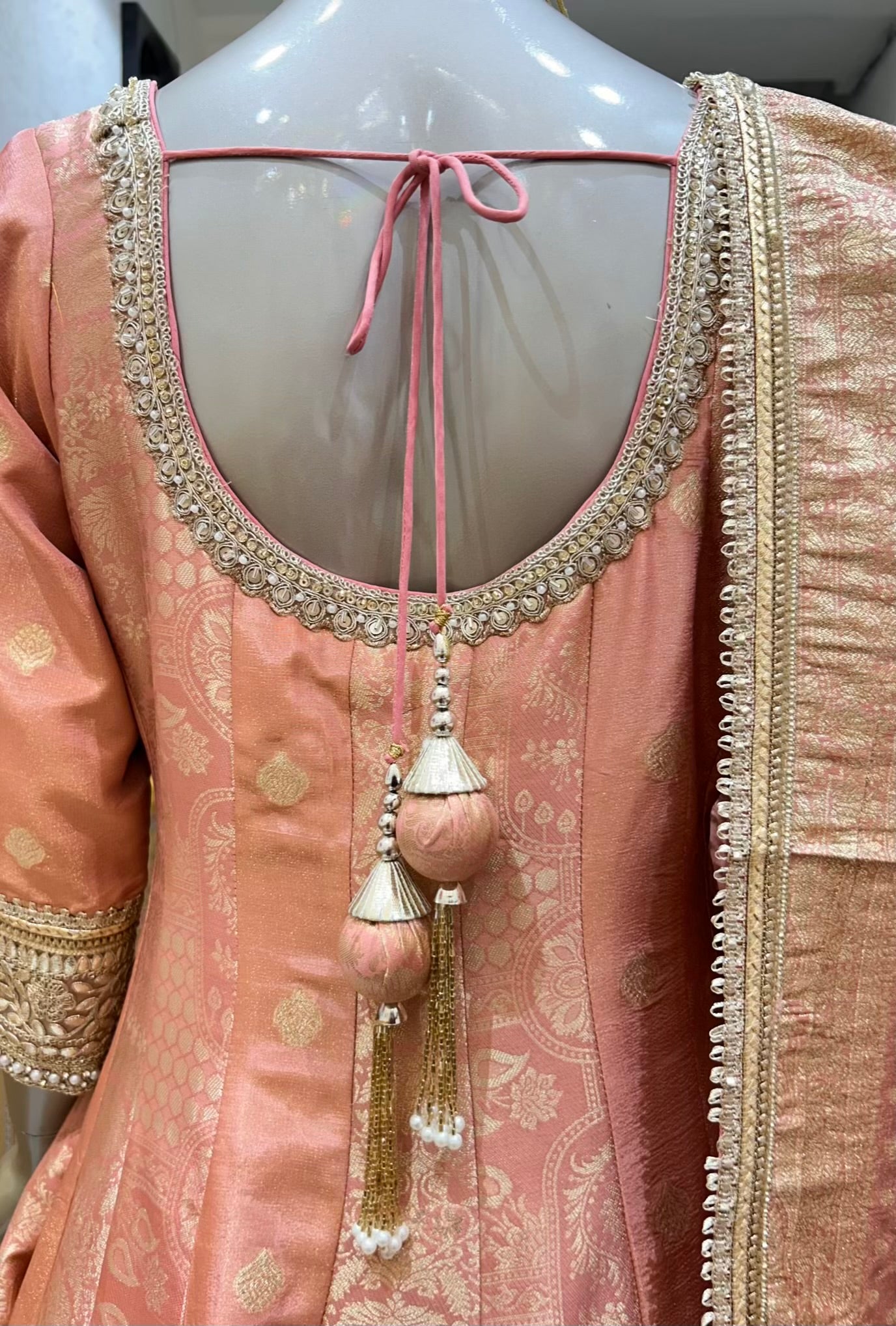 Elvaira Banarasi Shringaar Anarkali (Peach)