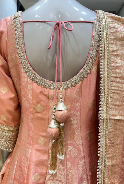 Elvaira Banarasi Shringaar Anarkali (Peach)
