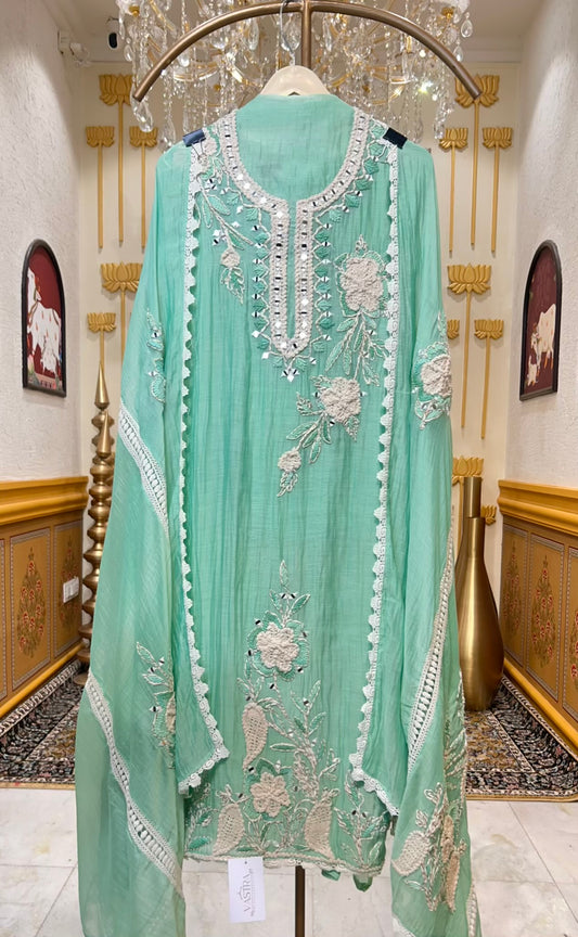 Sahira Aaina Dori Suit (Green)