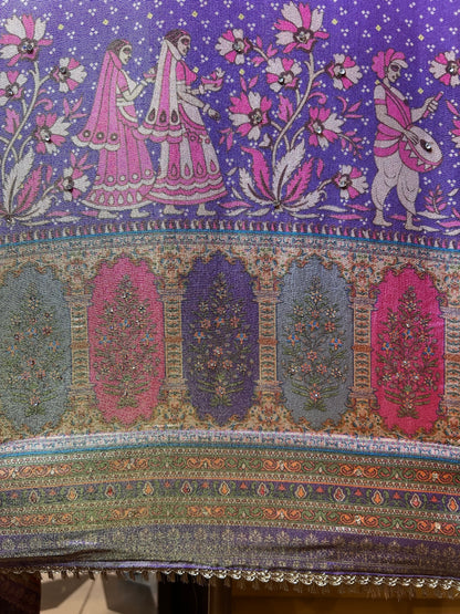 Zehraab Organza Suit (Lavender)