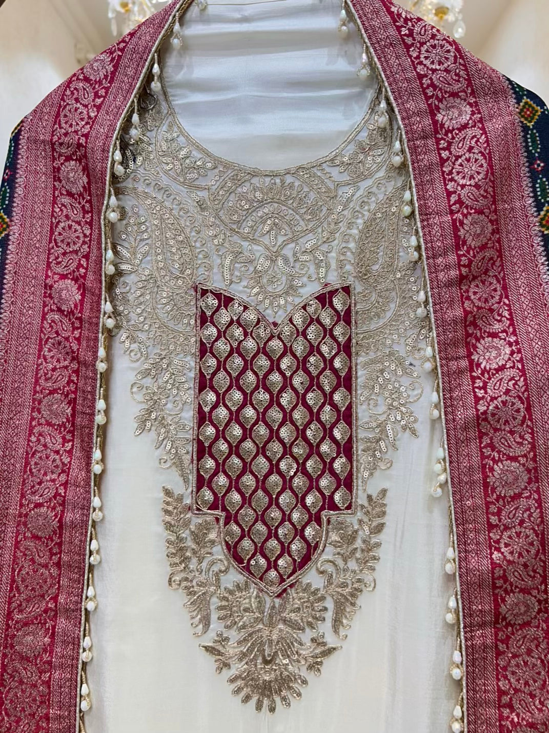 Zehryn Dori Patch Silk Suit