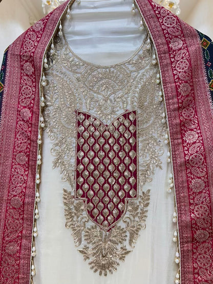 Zehryn Dori Patch Silk Suit