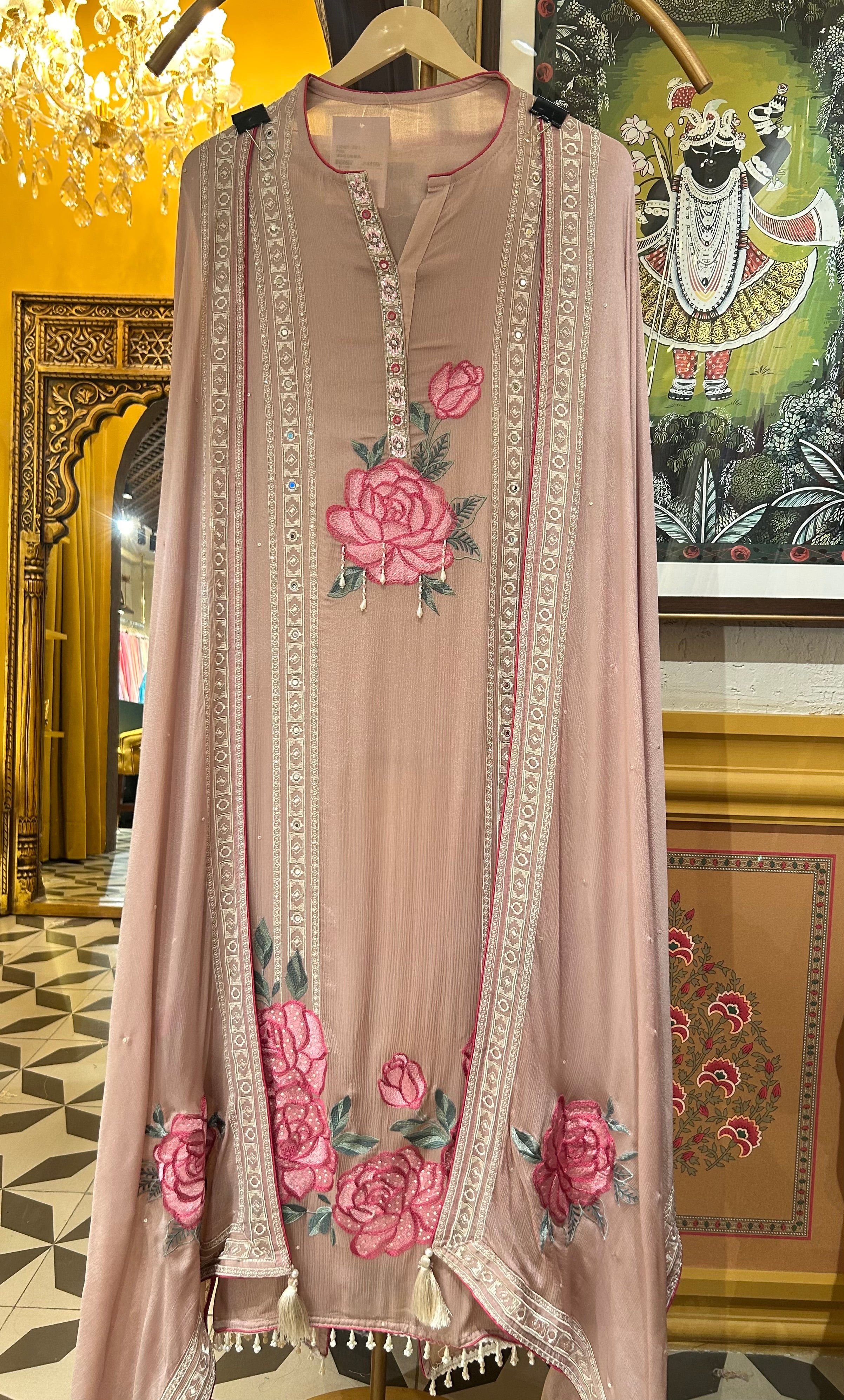Zivara Chinon Suit (Pink)