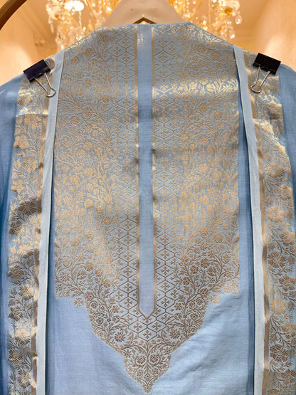 Iraaya Loom Chanderi Grace Suit (Blue)
