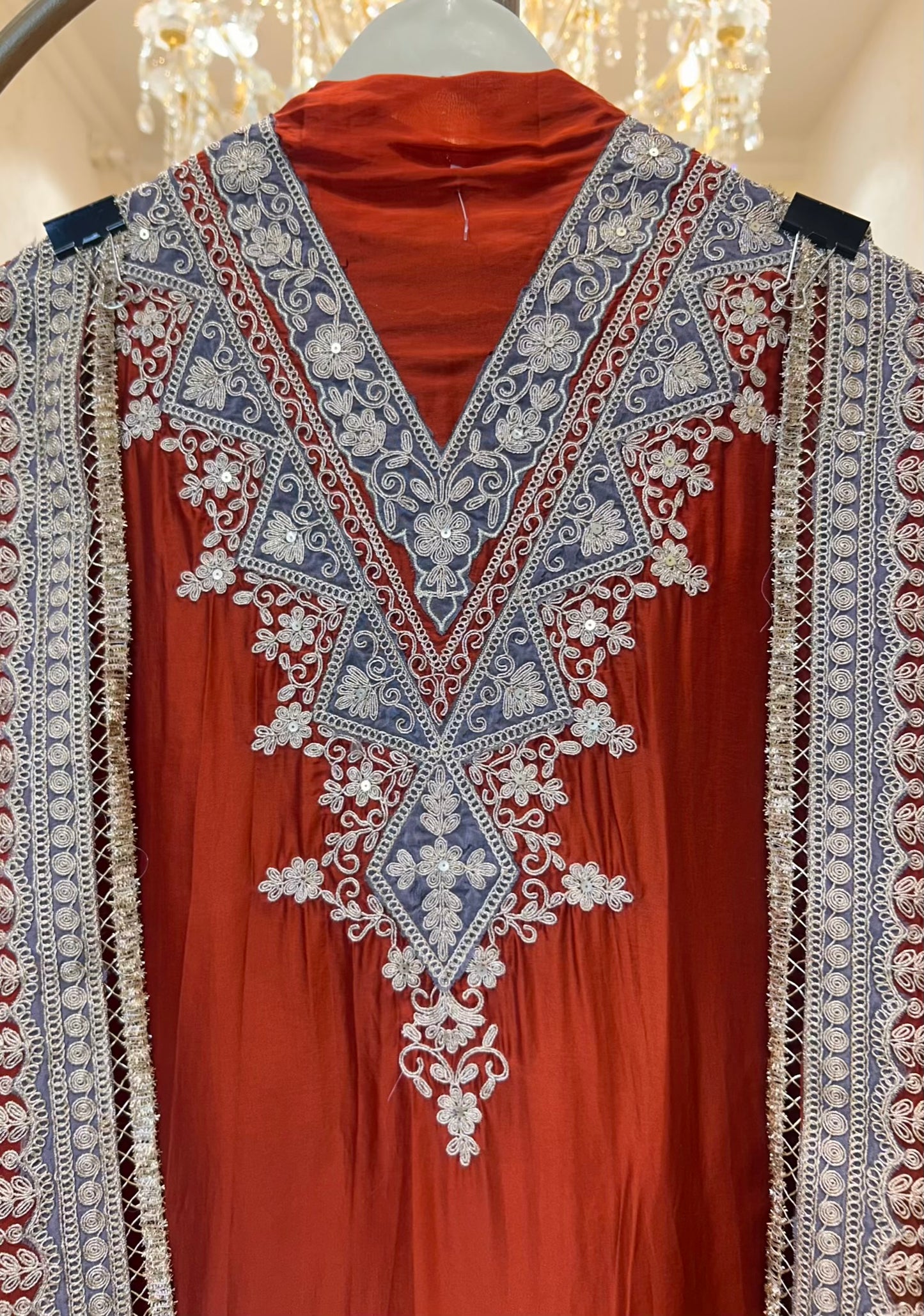 Afsara Noor Dori Suit (Rust)