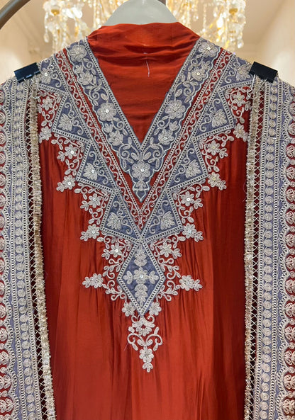 Afsara Noor Dori Suit (Rust)