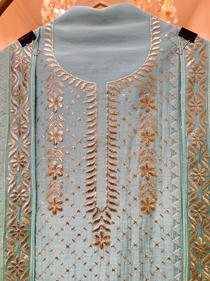 Zoraya Golden Zari Chanderi Suit