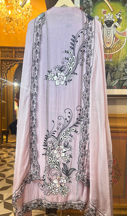 Viraahi Organza Suit (Lavender)