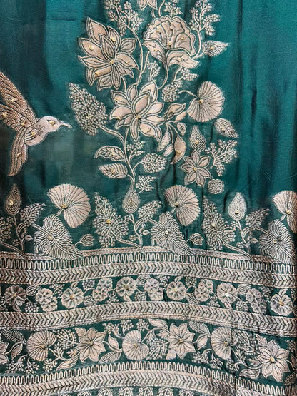 Aarohi Banarasi Weave Noor (Green)