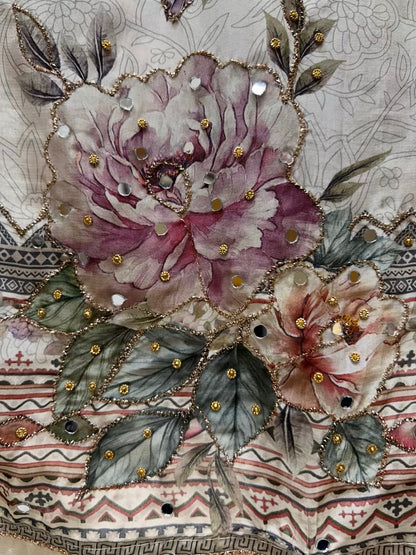 Elara Crepe Bloom Suit (White)