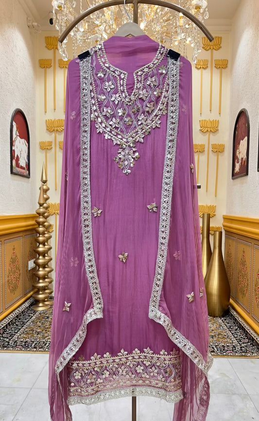 Eshira Gota Charm Suit (Purple)