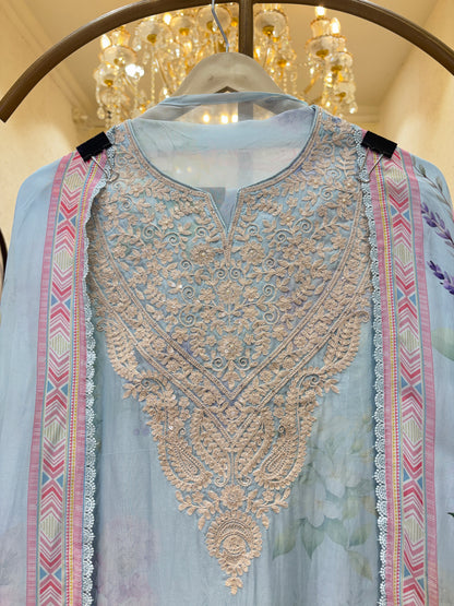 Aabroo Bloom Printed Suit