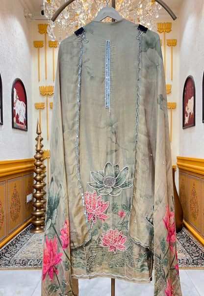 Anaya Printed Organza Suit