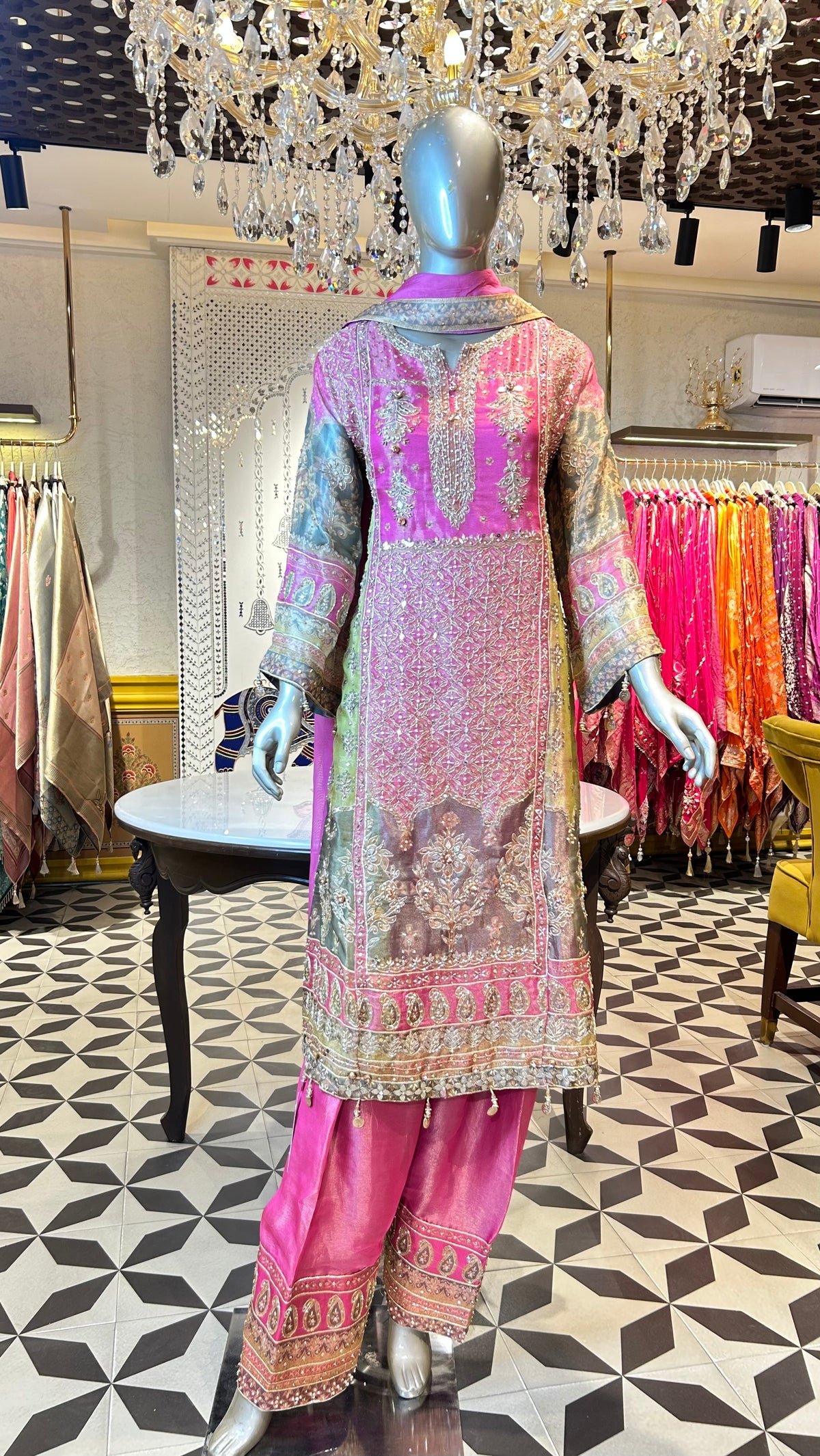 Zareenah Anarkali Set