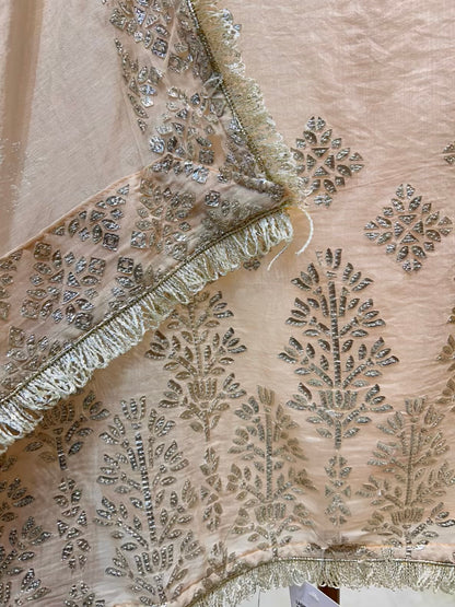 Arezya Mul Kinari Suit (Peach)