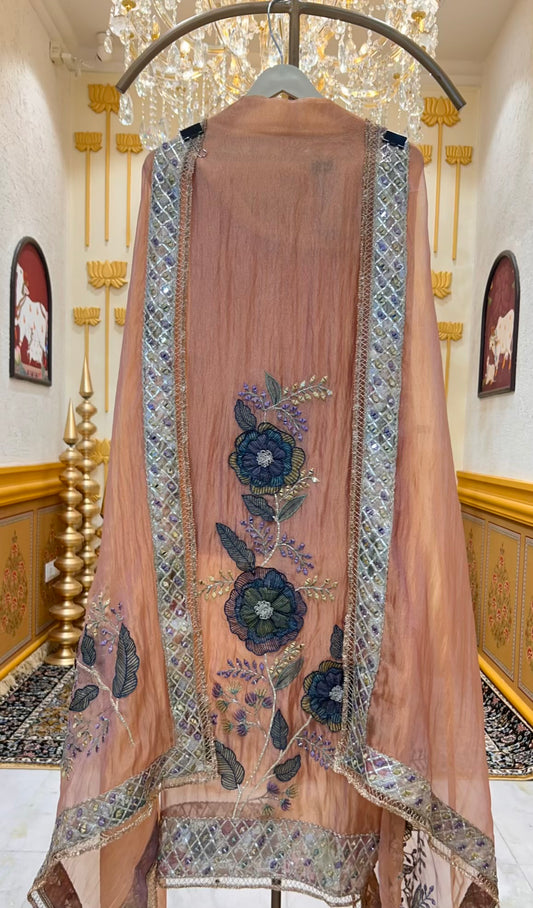 Rimzara Noor Gota Suit (Peach)