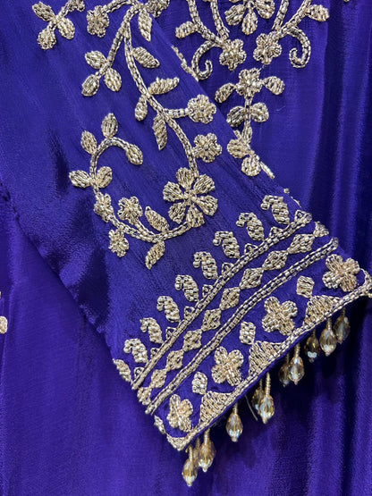 Elina Chinon Handwork Sharara Set (Purple)