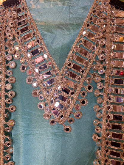 Shazeen Organza Suit (Blue)
