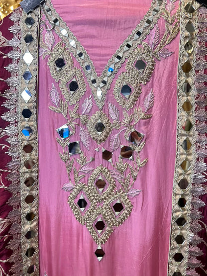 Rimtara Silk Suit (Pink)